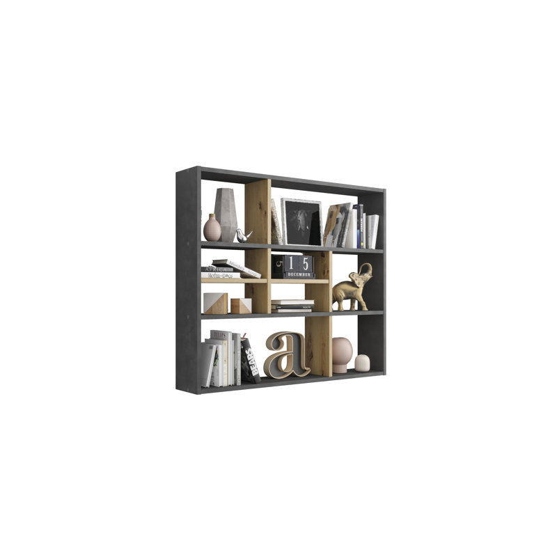 Bridport 9 Piece Solid Wood Cube Shelf, Matera/Artisan Oak