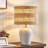 21" Boho Ceramic Gray Table Lamp with 3-Way Dimmable Handwoven Rattan Shade-501265589