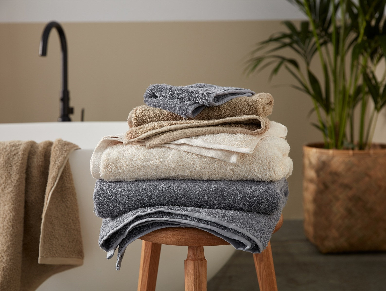 Cloud Loom Organic Cotton Bath Towel, Natural, Hand Towel - 1 Pack