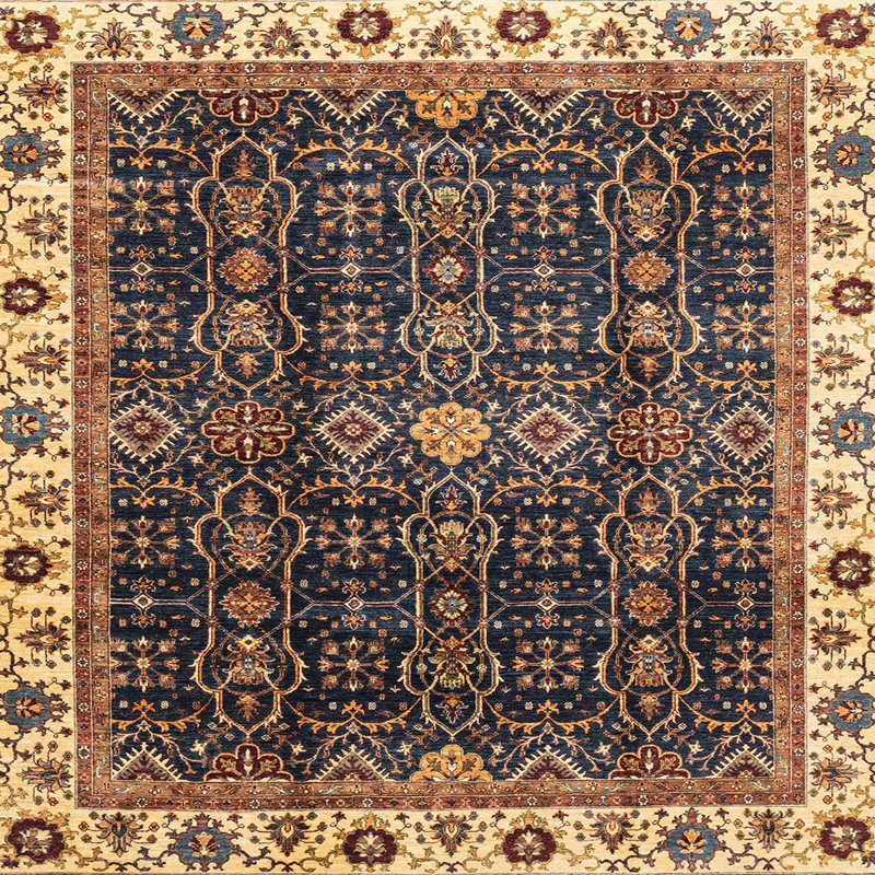 Abstract Indoor Rug, Square 3'