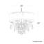 Filigrae 6 Light 24in x 22in Chandelier with White Fabric Shade in Antique Silver with Clear Heritage Handcut Crystals-2113458595-2113458598