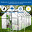 Serre d'extérieur toutes saisons 6 pi x 12 pi - Polycarbonate avec toit réglable et cadre rouillé - Usage intensif, protection des plantes noire-125768884