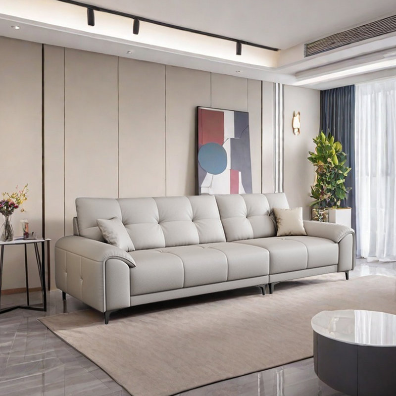 Canapé de luxe italien à lumière minimaliste, 4, H 37,4 po x l 102,36 po x P 37,4 po