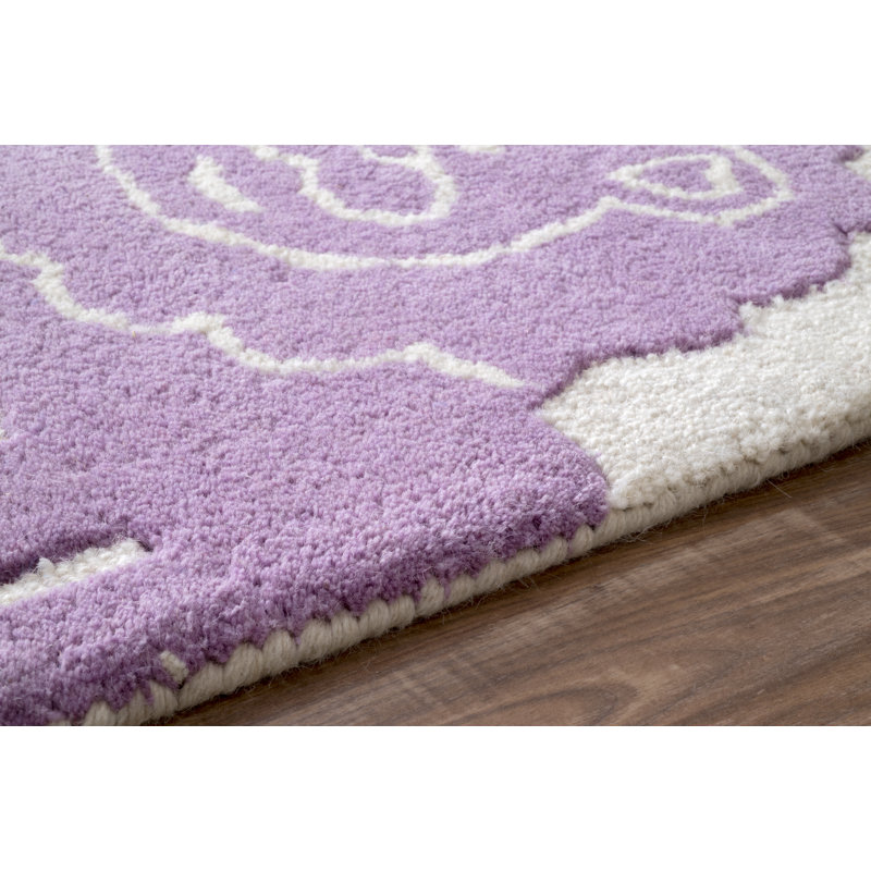Tapis de la zone du royaume ivoire animal Kinder, Rectangle 5 pi x 7 pi