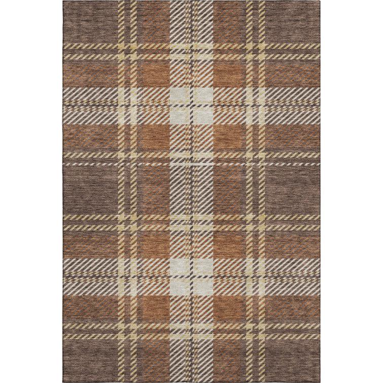 Premium Machine Washable Prisco Chocolate Rug