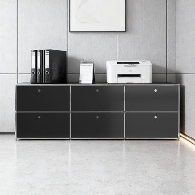 Modular Metal Office Storage Cabinet With Adjustable Shelves by Inbox Zero