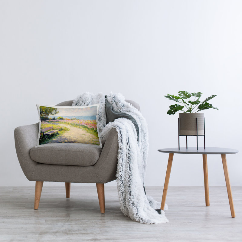 «Relax And Stay A Time», coussin décoratif imprimé par Petal Prints Design