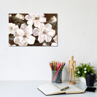 White Chocolate Blooms I 1 Piece Wrapped Canvas Painting