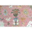 Hand Knotted Wool Area Rug in Light Pink And Silver