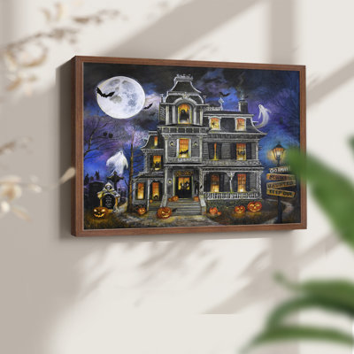 Haunted Mansion Moonlight - Reproduction encadrée - Restickable