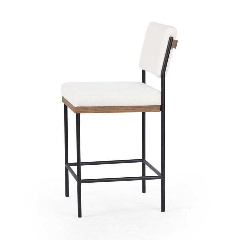 Popovich Upholstered Counter Stool with Metal Frame