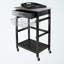 Chariot utilitaire Julia à 1 tiroir et 2 tablettes au fini noir, H 33,63 po x l 22,37 po x P 15,58 po