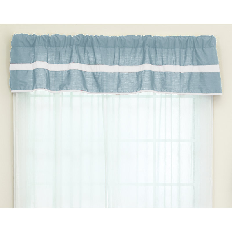 Jupe de fenêtre 72 po Tingley, Bleu clair / blanc
