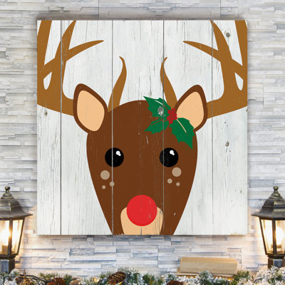 Holly Reindeer - impression sur toile tendue