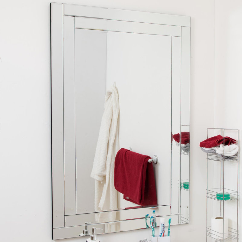 Delvalle Glass Flat Wall Mirror, 120cm H x 80cm W