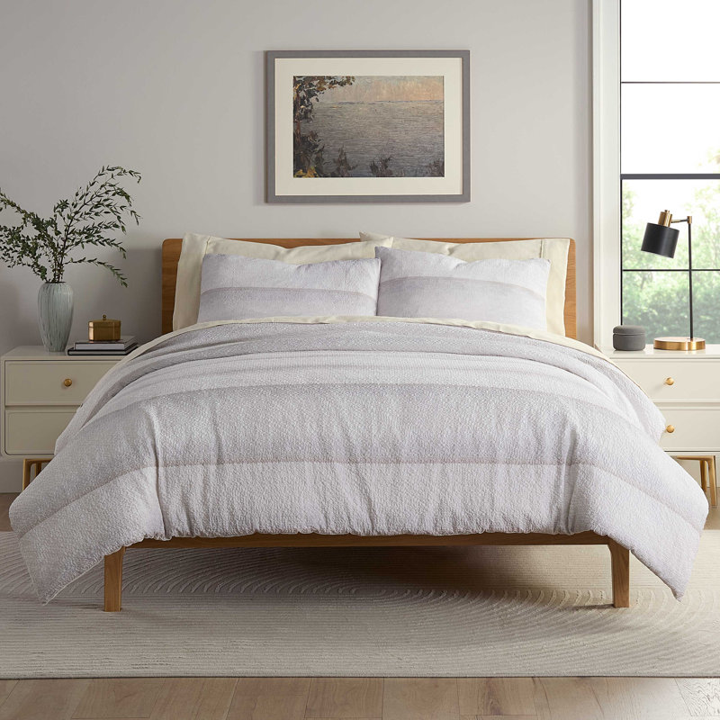 Martex Arcadia Quarry Gray Comforter Set, King Comforter + 2 King Shams 
