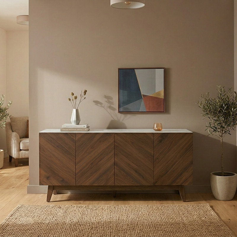 CARRARA 177.6 cm W Sideboard, Brown