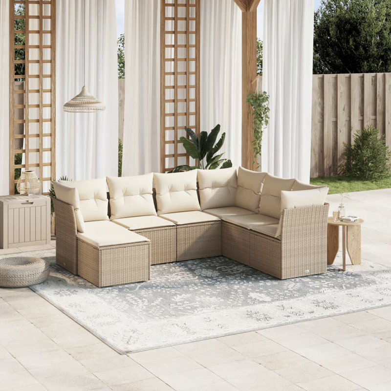 Ensemble de canapé de jardin en acier 7 pièces Vidaxl