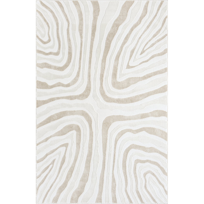Tapis beige crème Abani Jestha, Rectangle 7 pi 9 po x 10 pi 2 po