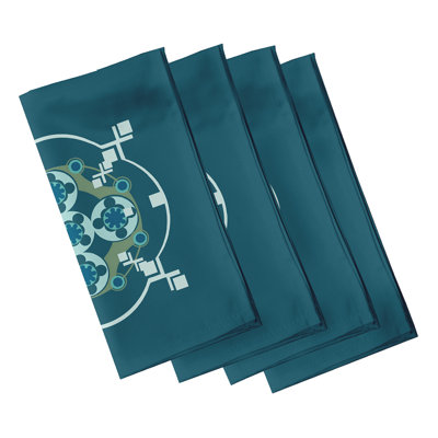 Clee Polyester Geometric Square Napkin