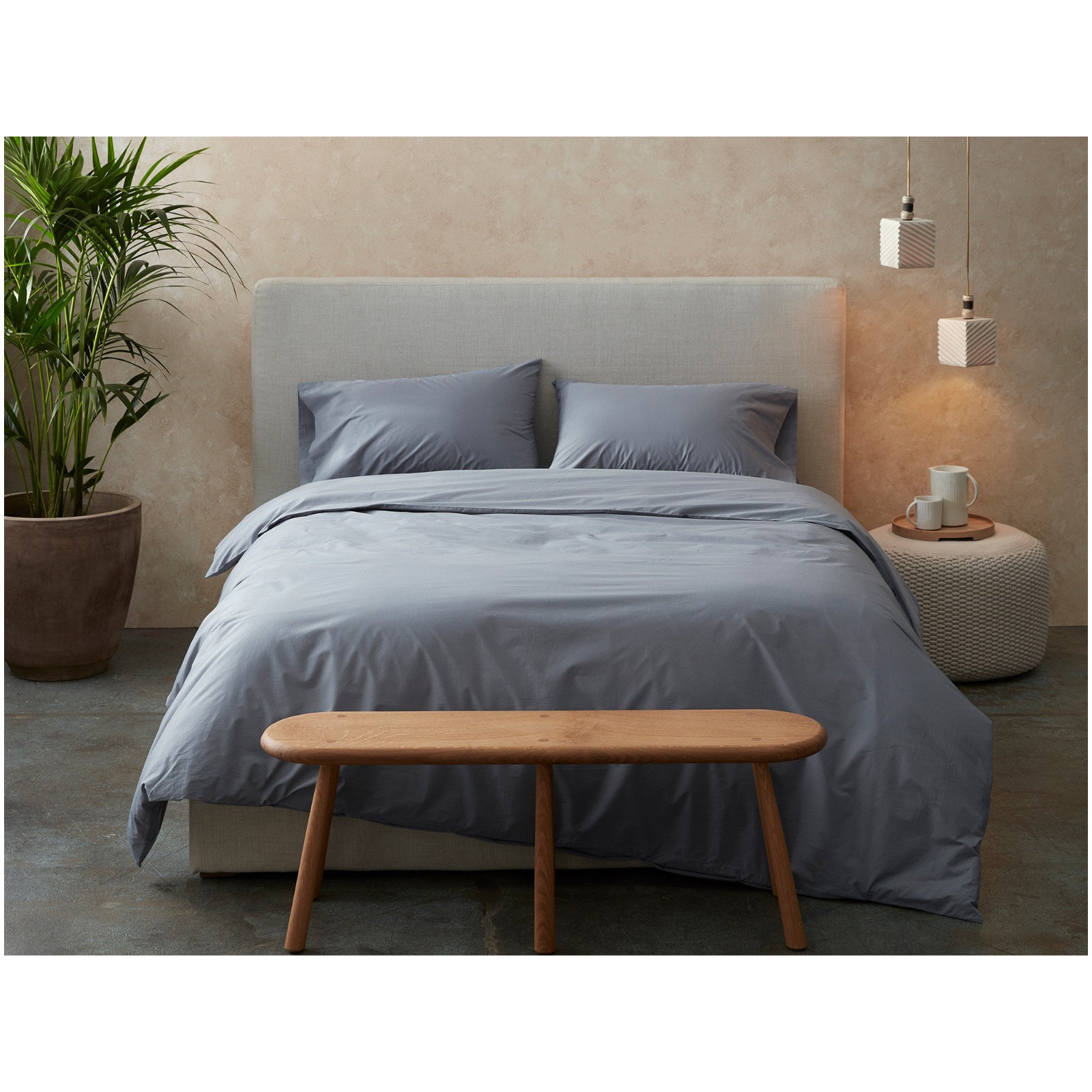 100% Cotton Percale Fitted Sheet, Alpine White, King Fitted Sheet