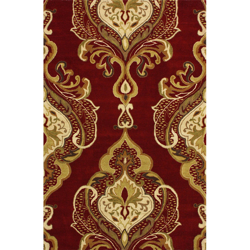 Tapis rouge Jacieon Magnolia, 5 pi x 8 pi