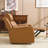 35.83" W Classic Top Genuine Leather Power Recliner Chair With Adjustable Headrest, USB Charging & Wireless Charging-389612288
