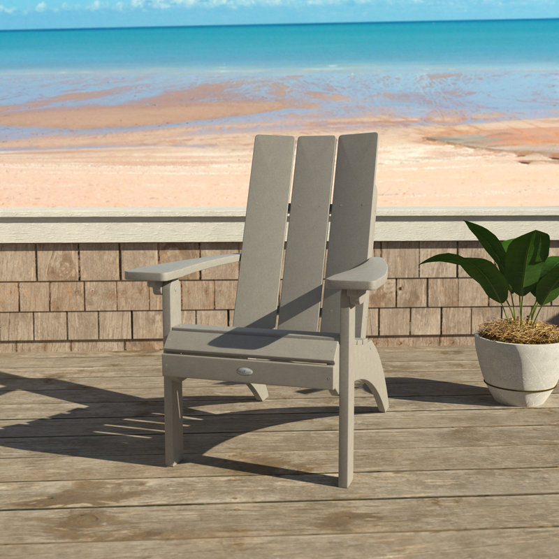 Willette Comfort Height Outdoor Adirondack Chair, Gray