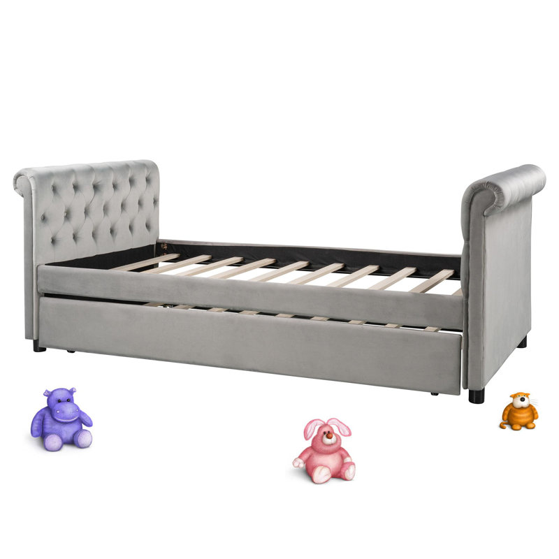 Lit de jour simple avec couchette Chipoletti, gris