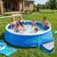 Piscine gonflable Scendor, grande piscine hors terre ronde de 120 po x 30 po, piscine gonflable d'une capacité de 4700l / 1200gal