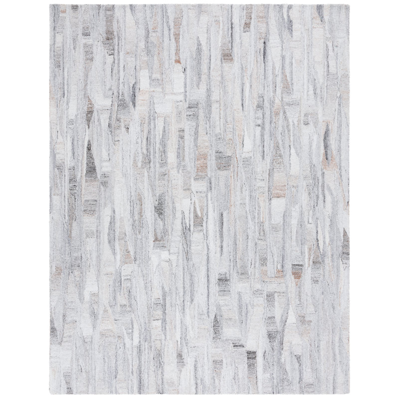 Tapis à motif abstrait touffeté à la main Raashid, Rectangle de 5 pi x 8 pi