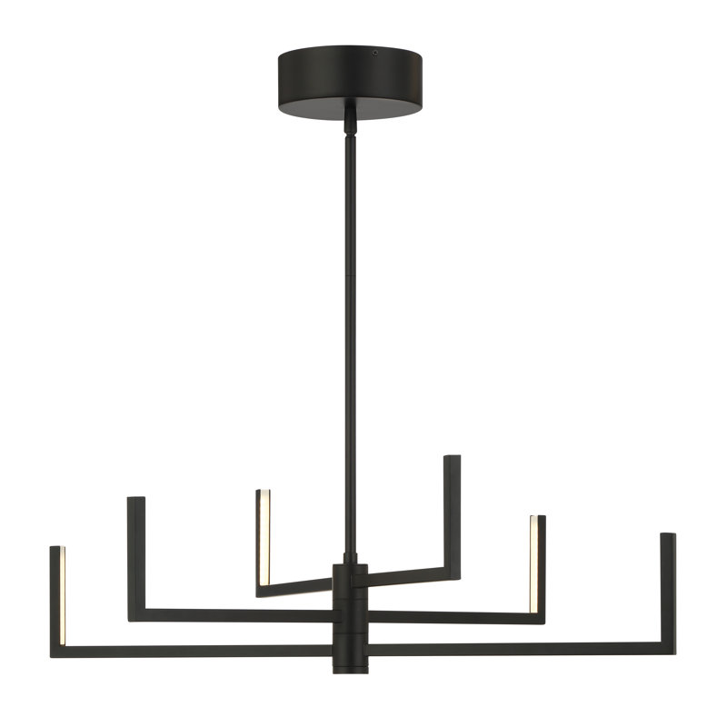 Temesha 6 Light LED Chandelier In Coal Finish