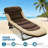 Brown Folding Outdoor Chaise Lounge Chair, 6-Position Adjustable Camping Cot with Side Pocket & Padded Mattress, Heavy Duty Portable Recliner for Patio, Balcony, Beach, Poolside-716967454