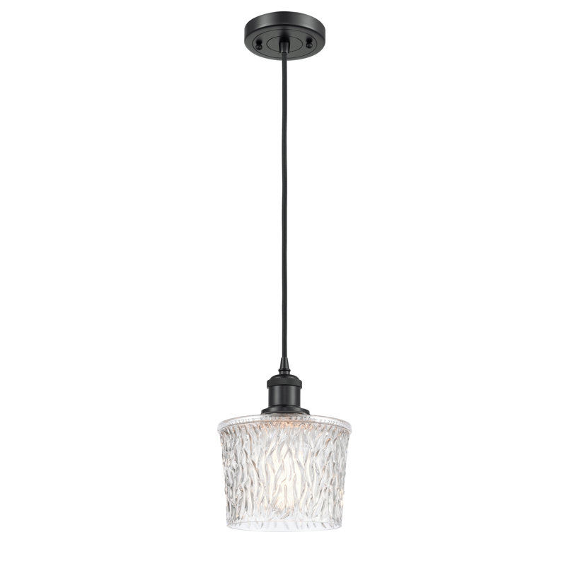 Camire 1 - Light Single Pendant, Matte Black, 6 Watt Vinage LED Bulb, 11.25'' H