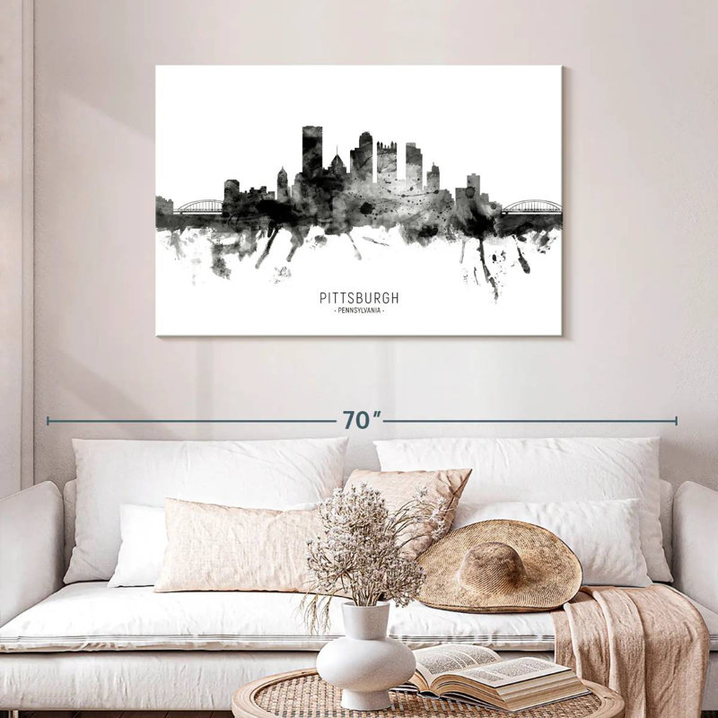 Ravi Pittsburgh Pennsylvania Skyline IX, 30" H x 45" W