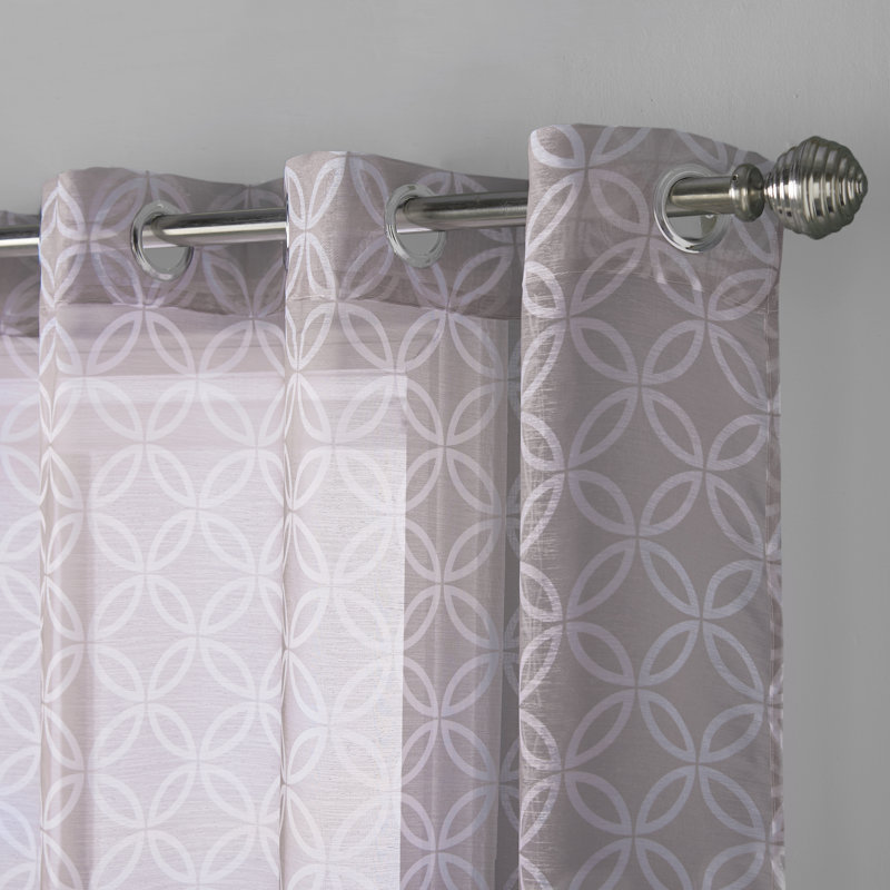 Beatriz Sheer Curtain Pair, Latte