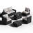 7-pieces Patio Furniture Set With 44" Propane Gas Fire Pit Table-106877620