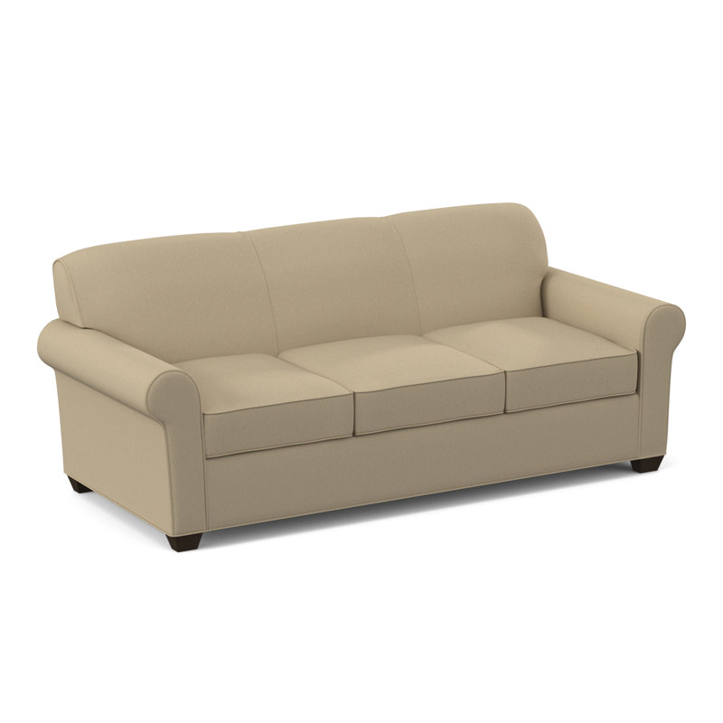 Finn Rolled Arm Sofa with Reversible Cushions, Cafelle, Antic Sahara, 34" H x 83" W x 36" D