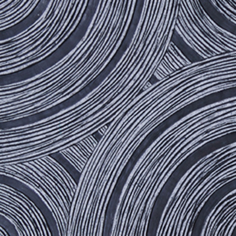 Décoration carrée grès carré avec petit motif circulaire rayé gris, H 13 po x l 13 po x P 1 po
