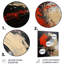 Golden Red Moon Shapes - Art mural abstrait en métal-2103688579