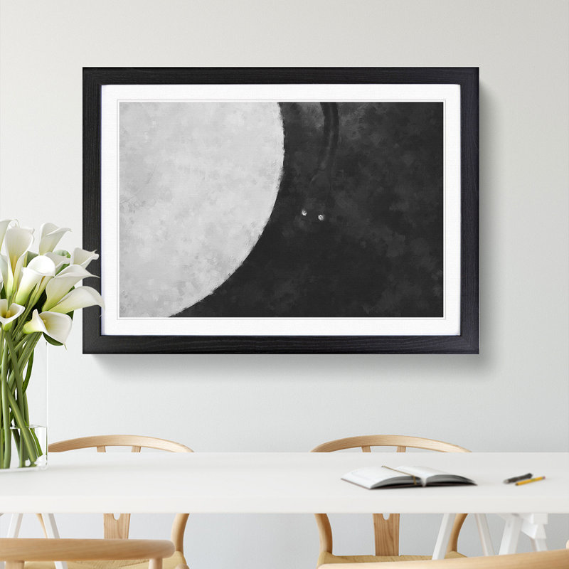Needle on Vinyl in Black and White - Picture Frame Painting, Black Framed, 27cm H x 36cm W x 2cm D