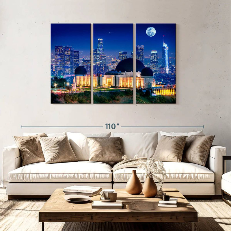 Sebbie Griffith Park Observatory, 48" H x 74" W