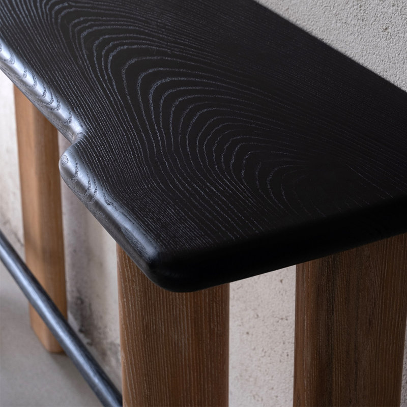 Retro Minimalist Console Table, 35.43" H x 62.99" W x 14.17" D
