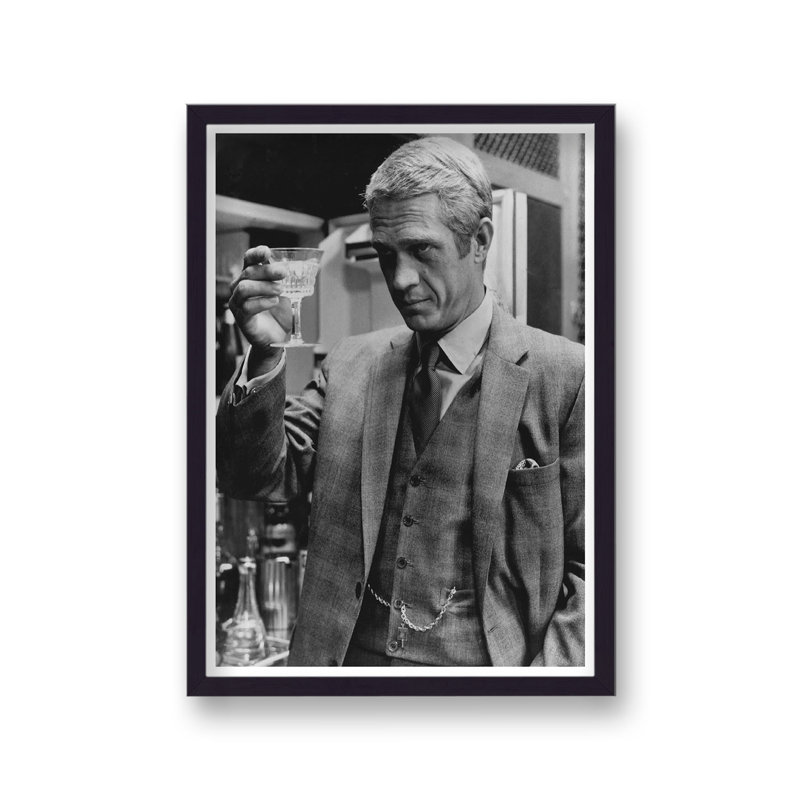 Steve Mcqueen A Toast The Thomas Crown Affair - Single Picture Frame Print