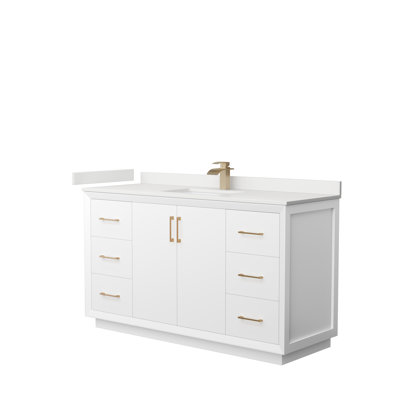 Strada 60'' Single Bathroom Vanity with Quartz Top