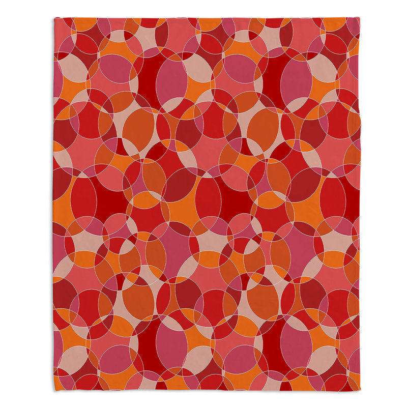 Couverture sherpa doux à bulles rouges, l 68 po x L 80 po