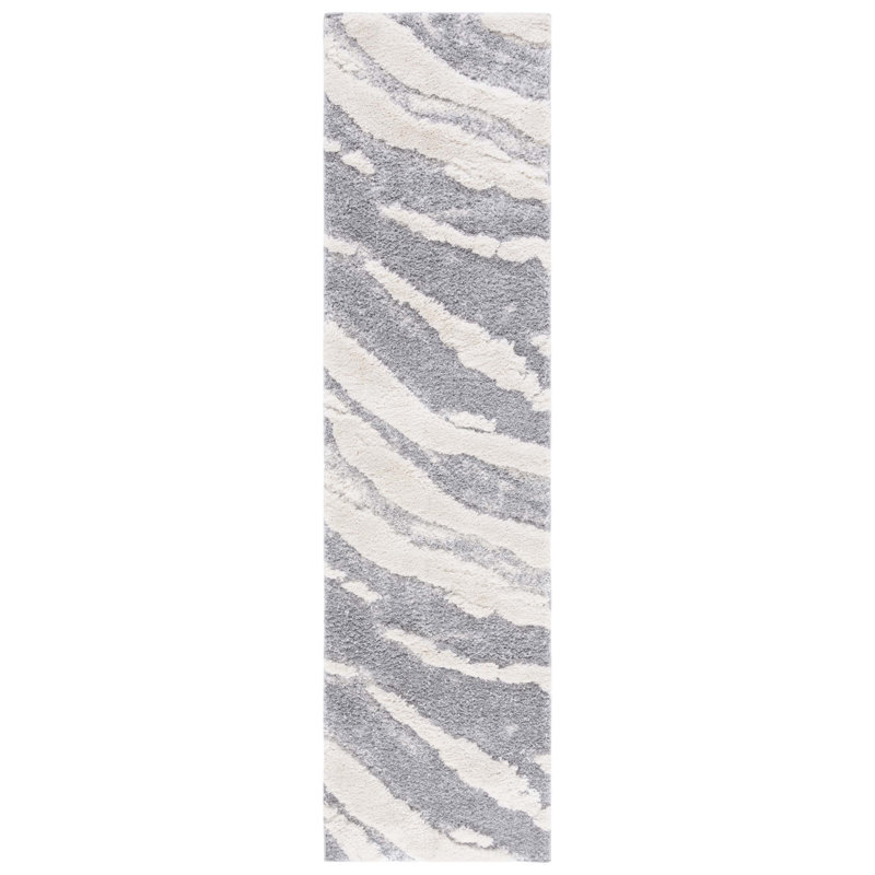 Hi-Lo Shag Performance Abstract Rug, Runner 2'2" x 8'