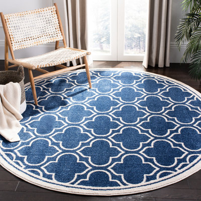 Ammundsen Geometric Navy/Ivory Area Rug
