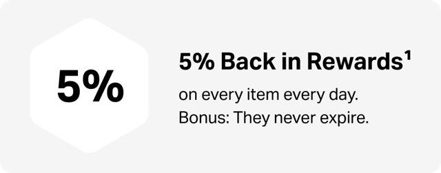 5% back in rewards