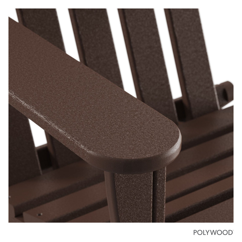 POLYWOOD Classic Adirondack Folding Adirondack Chair, Mahogany